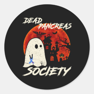Sticker Rond Pancréas Morts Société Fantôme Diabète Sensibilisa