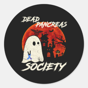 Sticker Rond Pancréas Morts Société Fantôme Diabète Sensibilisa