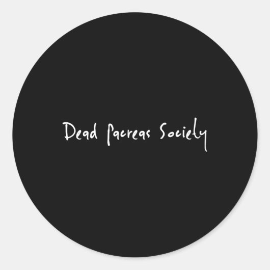 Sticker Rond Pancréas Morts Société Sensibilisation au diabète  (Devant)