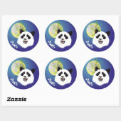 Sticker Rond Panda (Feuille)