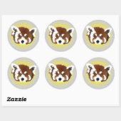Sticker Rond Panda (Feuille)