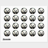 Sticker Rond Panda (Feuille)