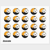 Sticker Rond panda. (Feuille)