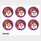 Sticker Rond Panda (Feuille)