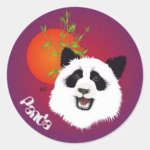 Sticker Rond Panda