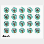 Sticker Rond Panda (Feuille)