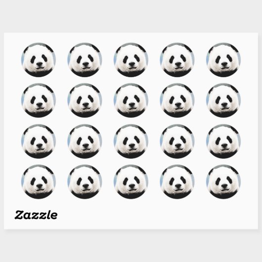 Sticker Rond Panda (Feuille)