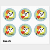Sticker Rond Panda (Feuille)