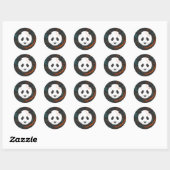 Sticker Rond Panda (Feuille)