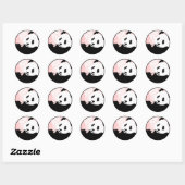 Sticker Rond panda. (Feuille)