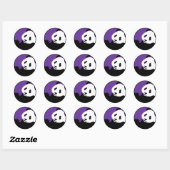 Sticker Rond panda. (Feuille)