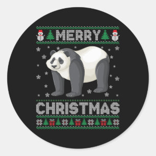 Sticker Rond Panda Animal Hommes Femmes Enfants Vilain Chandail