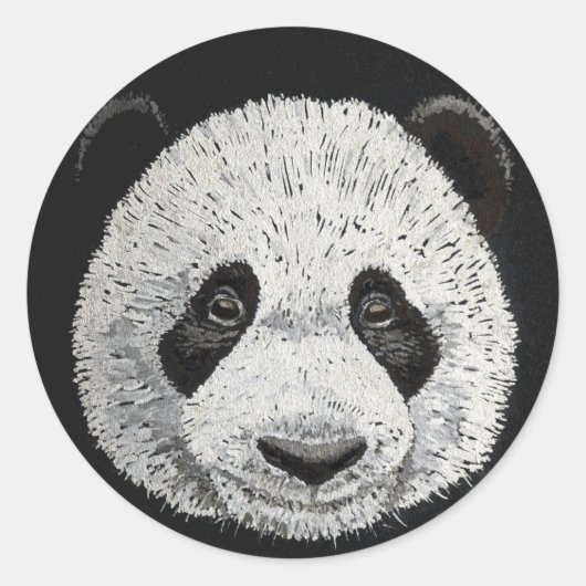 Sticker Rond Panda argenté (Devant)