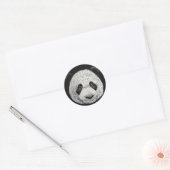 Sticker Rond Panda argenté (Enveloppe)