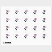 Sticker Rond Panda aux fléchettes avec Dart (Feuille)