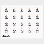 Sticker Rond Panda avec cerf-volant (Feuille)