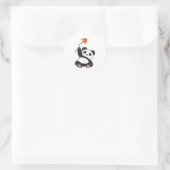 Sticker Rond Panda avec cerf-volant (Sac)