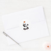 Sticker Rond Panda avec cerf-volant (Enveloppe)