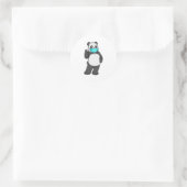 Sticker Rond Panda avec masque visage (Sac)