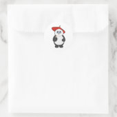 Sticker Rond Panda avec parapluie (Sac)