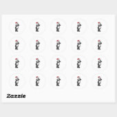 Sticker Rond Panda avec ruban (Feuille)