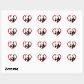 Sticker Rond Panda Bear Love (Feuille)