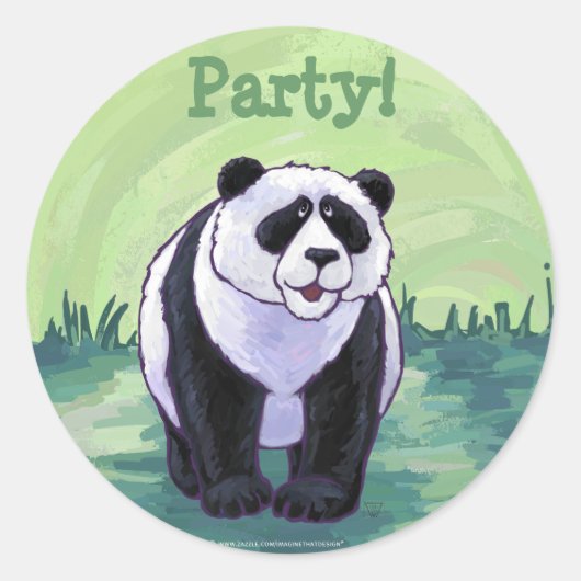 Sticker Rond Panda Bear Party Centre (Devant)