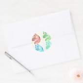 Sticker Rond Panda Bear Pop Art (Enveloppe)