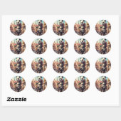 Sticker Rond Panda Bears (Feuille)
