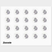 Sticker Rond Panda Bears (Feuille)