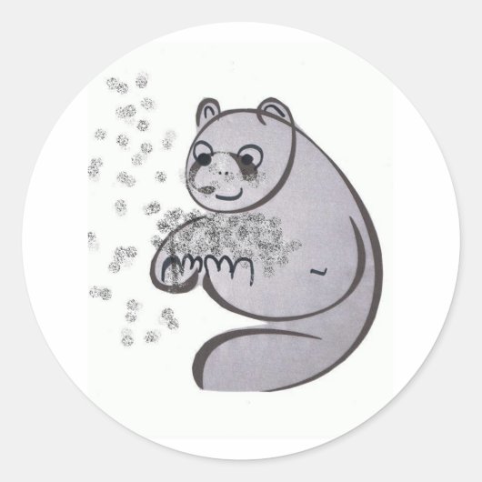 Sticker Rond Panda Bears (Devant)