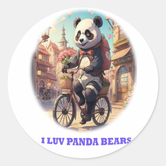Sticker Rond Panda Bears (Devant)
