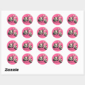 Sticker Rond Panda Bears I Love Grandma (Feuille)