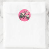Sticker Rond Panda Bears I Love Grandma (Sac)