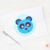 Sticker Rond Panda bleu (Enveloppe)