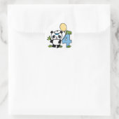 Sticker Rond Panda Boy 4e anniversaire (Sac)