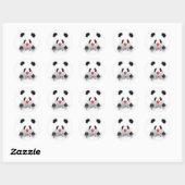 Sticker Rond Panda clown (Feuille)
