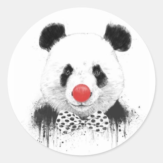 Sticker Rond Panda clown (Devant)