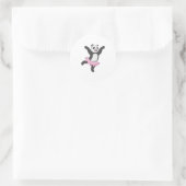 Sticker Rond Panda comme Ballerina au Ballet (Sac)