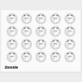 Sticker Rond Panda d'amour mignon (Feuille)