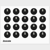 Sticker Rond Panda Dans La Poche Panda (Feuille)