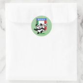 Sticker Rond Panda de football du Mexique (Sac)