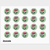 Sticker Rond Panda de football hongrois (Feuille)