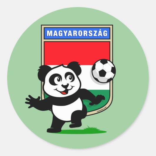 Sticker Rond Panda de football hongrois (Devant)