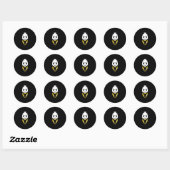 Sticker Rond Panda de luxe (Feuille)