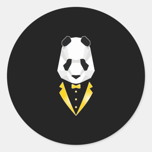 Sticker Rond Panda de luxe (Devant)