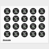 Sticker Rond Panda de sommeil officiel (Feuille)