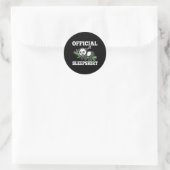 Sticker Rond Panda de sommeil officiel (Sac)
