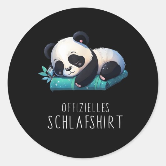 Sticker Rond Panda de sommeil officiel de Otter (Devant)