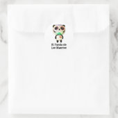 Sticker Rond Panda du Jour des morts (Sac)